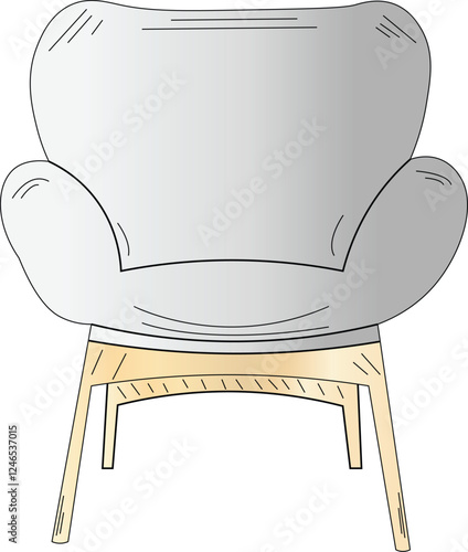 the illustration of comfortable office chair.