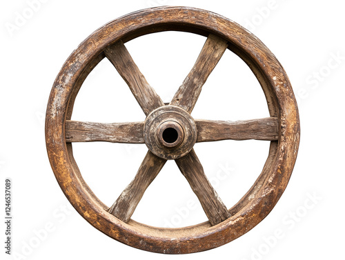 Vintage cart wheel