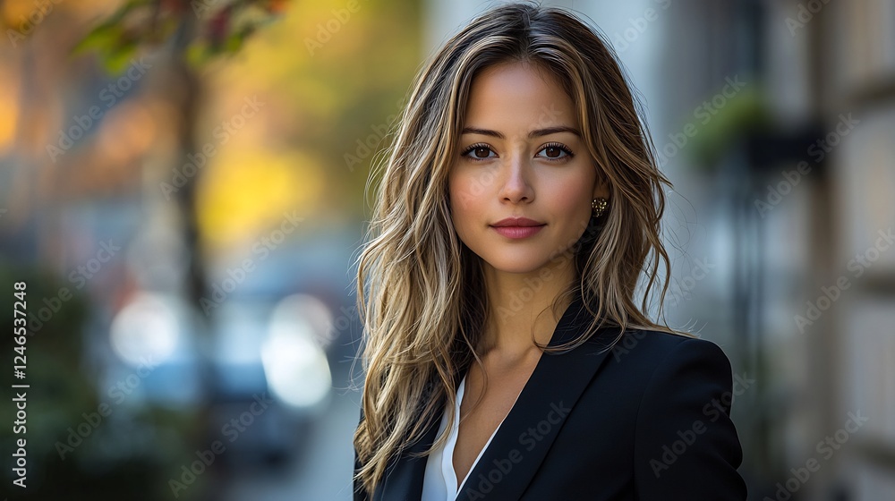 Portrait of a Beautiful Woman in a City Setting Portrait of a Beautiful Woman in a City Setting