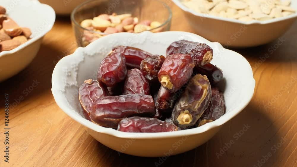 dried dates in a bowl dried dates in a bowl