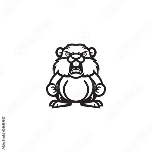 Beaver vector for mascot template