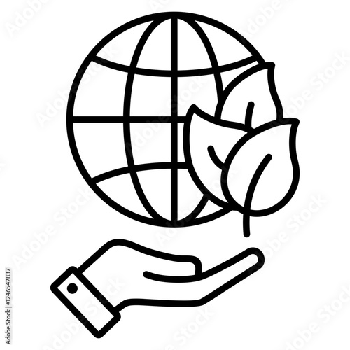 Environmental Impact Outline Icon