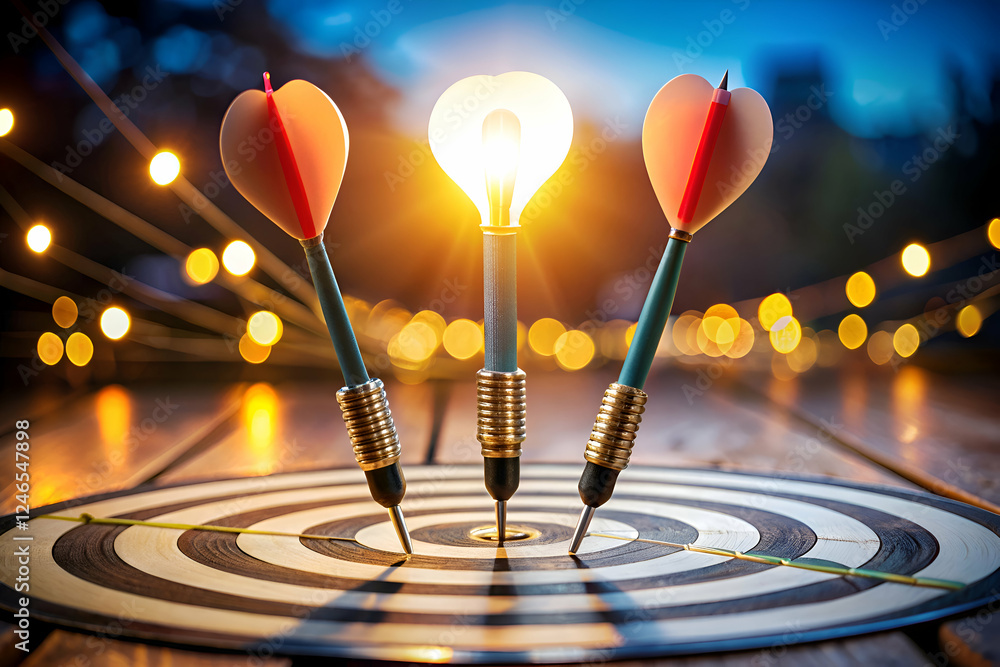 Illuminating Success. Darts Hitting the Bullseye of Innovation Illuminating Success. Darts Hitting the Bullseye of Innovation