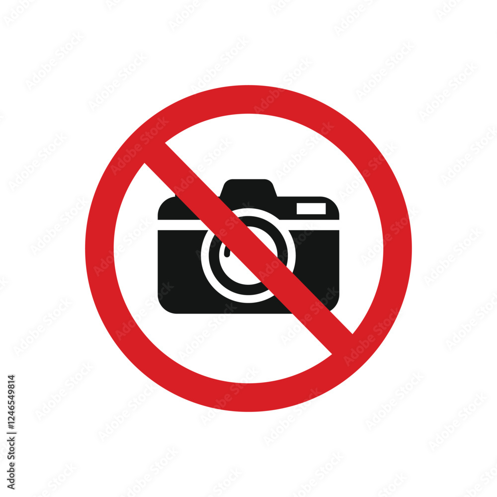 No photos and no phones forbidden sign template