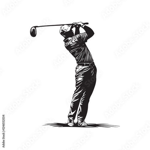 golf player silhouette