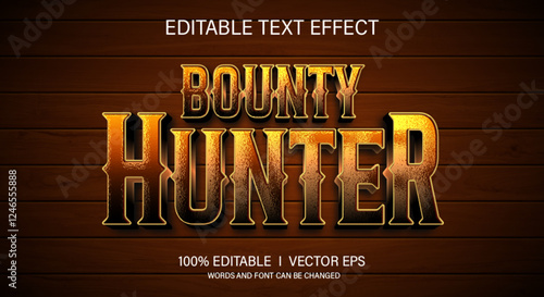  cowboy 3d vector text effect with modern style design