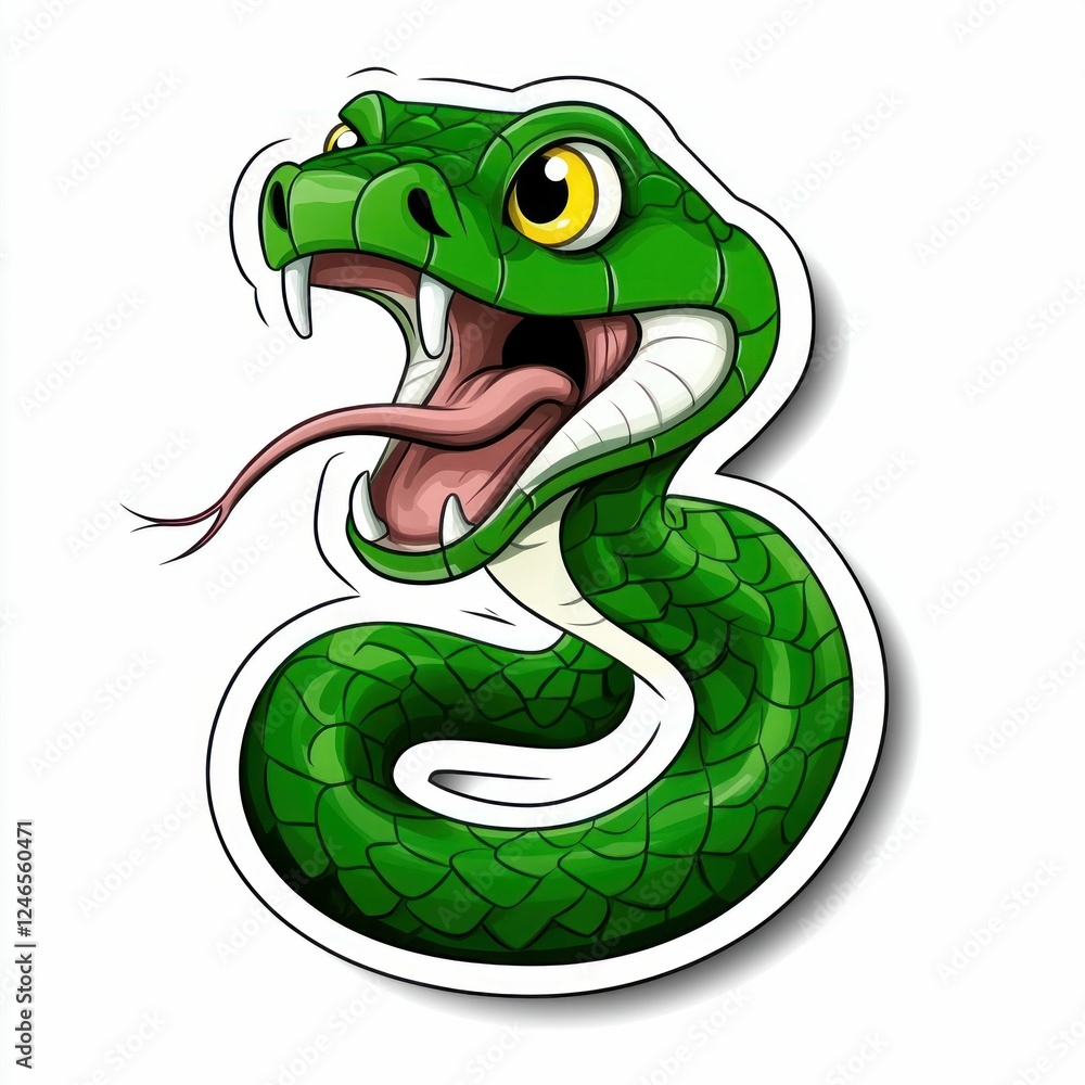 Fototapeta premium Cartoon Snake Character