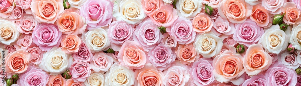 Vibrant Pastel Shades of Roses with Intricate Patterns and Soft Blending Effects Vibrant Pastel Shades of Roses with Intricate Patterns and Soft Blending Effects
