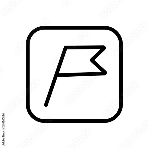 flag target point vector icon