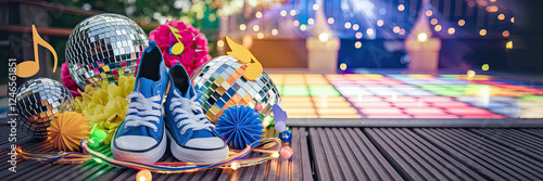 Fun Party Shoes Disco Ball Dance Night Festive Decor