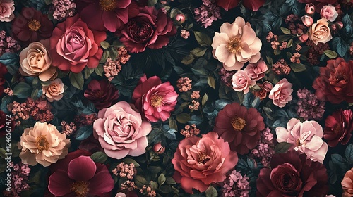 Crystal flower vibrant wallpaper decorative creative background stunning artwork