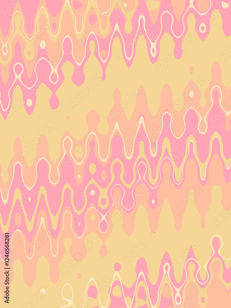 Pink yellow doodle abstract background. Illustration for banner, poster, card Pink yellow doodle abstract background. Illustration for banner, poster, card