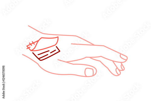 Artificial skin technology linear icon. Editable stroke.