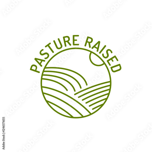 Minimalist paisture-raised outline icon. Controlled farming. Editable stroke.