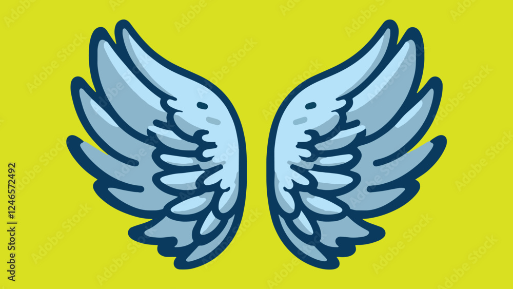 Obraz premium angel wings in flat illustration