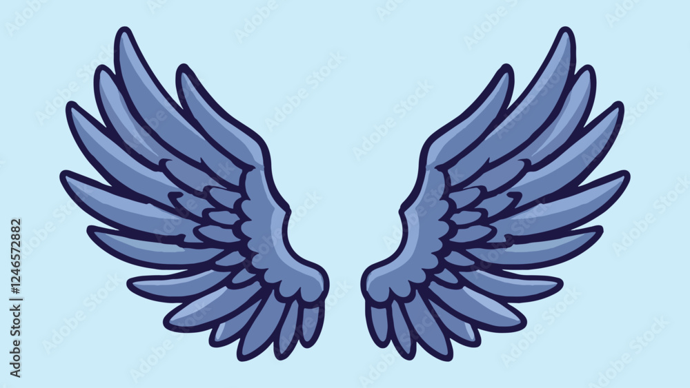 Obraz premium angel wings in flat illustration