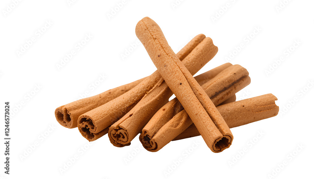 Cinnamon Sticks Isolated on White Background Cinnamon Sticks Isolated on White Background