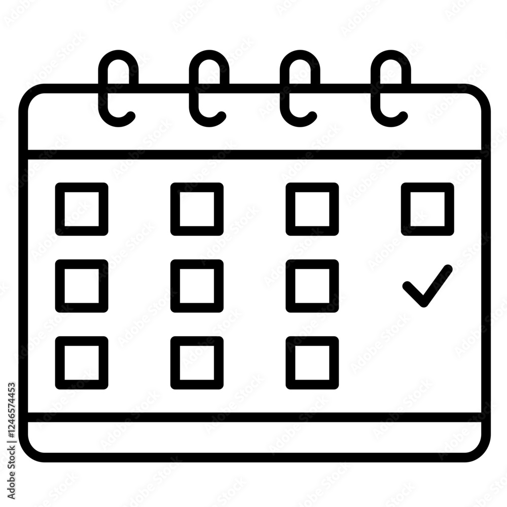 Calendar Outline Icon Calendar Outline Icon
