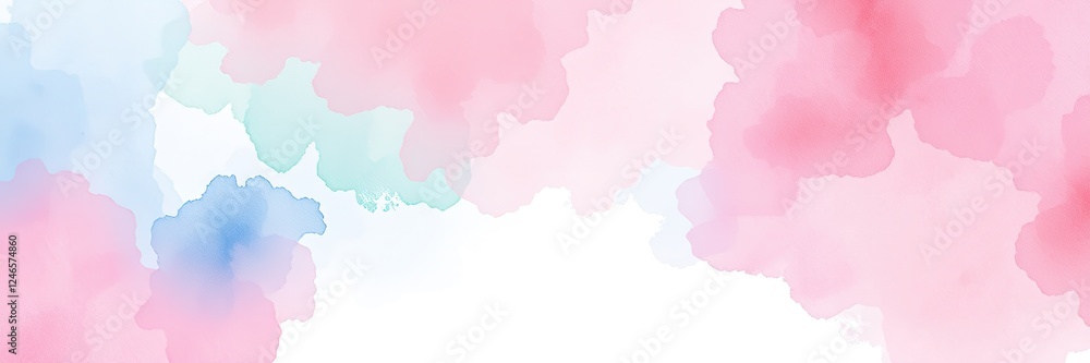Obraz premium Ethereal Watercolor: Pastel Hues Capturing Infant Skin's Delicacy