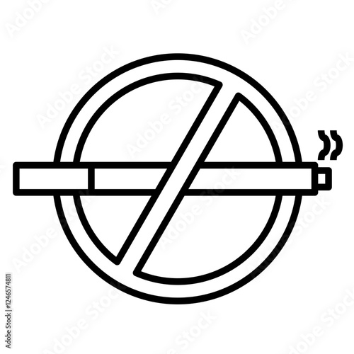 No Smoking Outline Icon