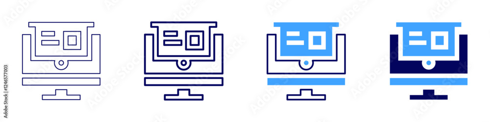 Persuasive leadership speaking icon in 4 different styles. Thin Line, Line, Bold Line, Duotone. Duotone style. Editable stroke Persuasive leadership speaking icon in 4 different styles. Thin Line, Line, Bold Line, Duotone. Duotone style. Editable stroke