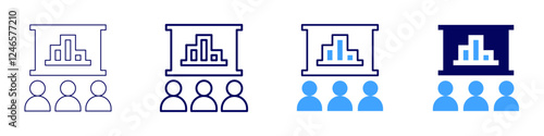 Powerful public speaking icon in 4 different styles. Thin Line, Line, Bold Line, Duotone. Duotone style. Editable stroke