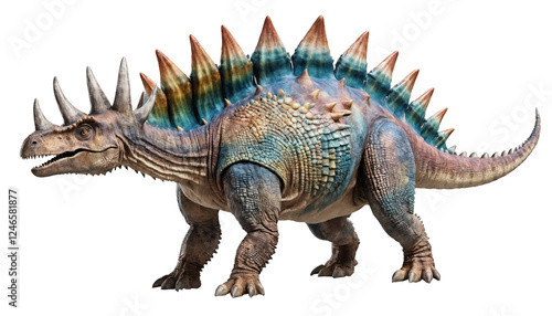 Dinosaur from the Cretaceous era isolated on transparent background.  photo