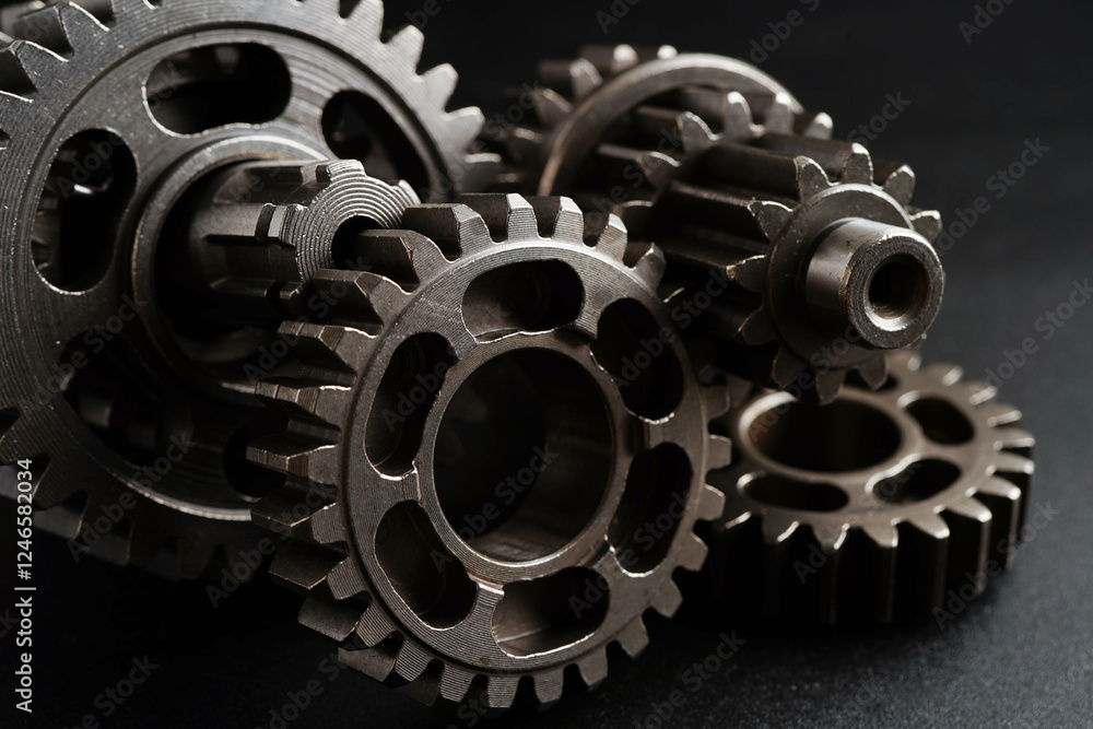 Metal gear wheel engine car and bike, mechanic industry. Metal gear wheel engine car and bike, mechanic industry.