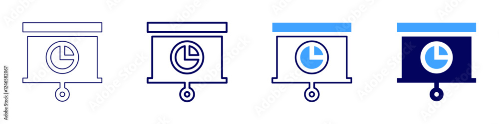 Presentation planning icon in 4 different styles. Thin Line, Line, Bold Line, Duotone. Duotone style. Editable stroke Presentation planning icon in 4 different styles. Thin Line, Line, Bold Line, Duotone. Duotone style. Editable stroke