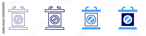 Speaking with conviction icon in 4 different styles. Thin Line, Line, Bold Line, Duotone. Duotone style. Editable stroke