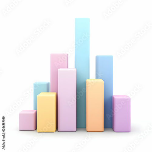 Pastel colored bar graph isolated on white background. Possible use for presentations or educational materials Free Download Pastel colored bar graph isolated on white background. Possible use for presentations or educational materials - GFXLoad