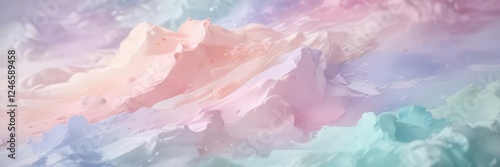 Wallpaper Mural Soft pastel color palette in a dreamy watercolor splash background, artistic, ethereal Torontodigital.ca