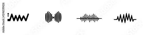 Waveforms represent various sound patterns and frequencies in a digital format during a sound editing session