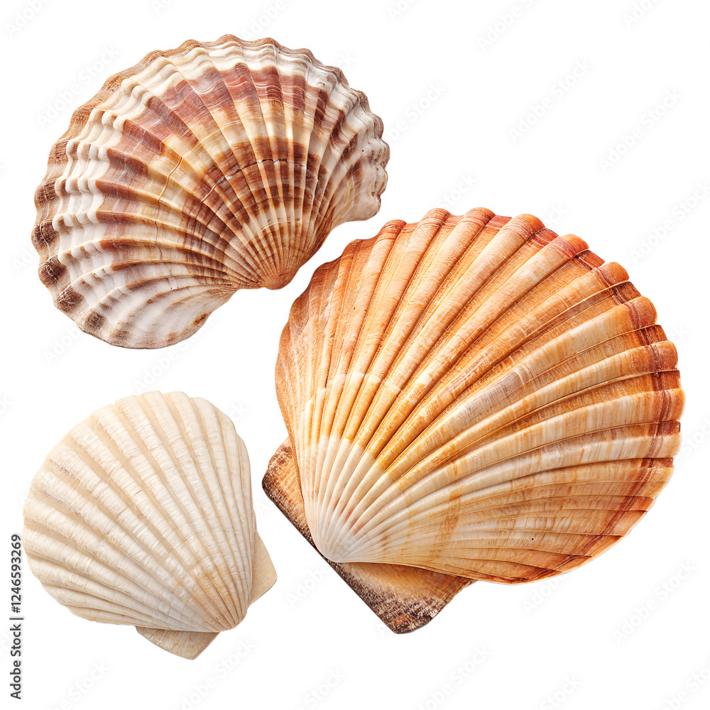seashells isolated on white background seashells isolated on white background