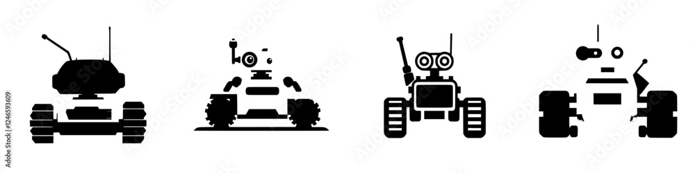 Exploring various robot designs showcasing different styles, shapes, and functionalities in a digital art exhibition