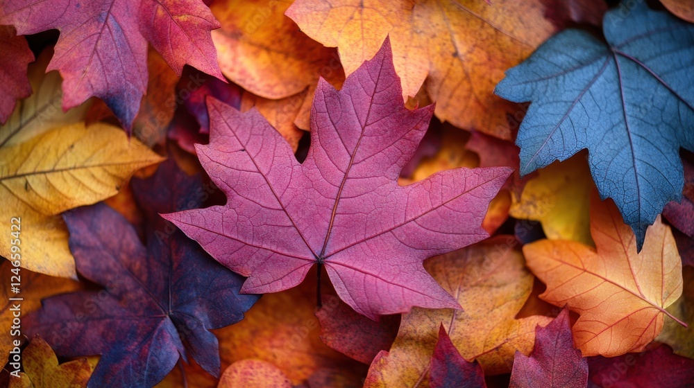 Vibrant autumn leaves covering the ground Vibrant autumn leaves covering the ground