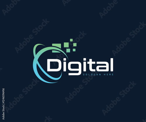 Digital logo design template