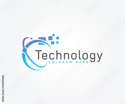 Technology logo vector template