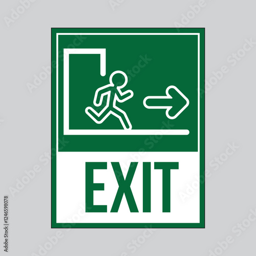 exit sign vector