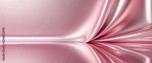 Soft gradient reflection on a pink metallic background.