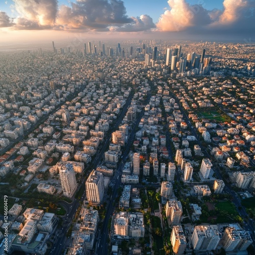 Tel Aviv cityscape from the air