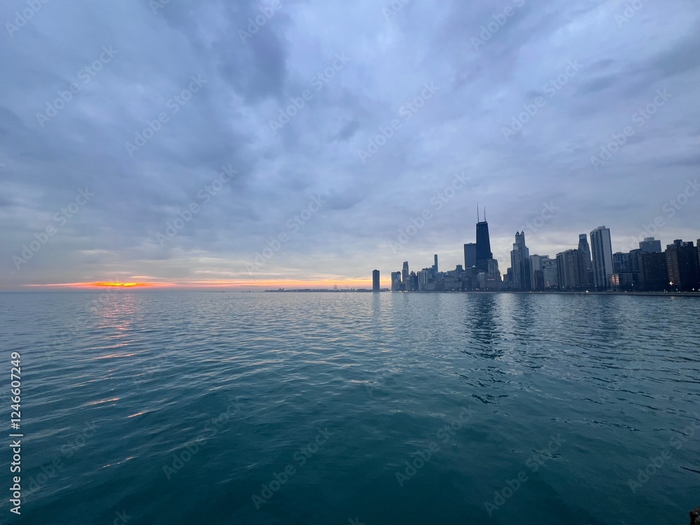 Naklejka premium Skyline morning