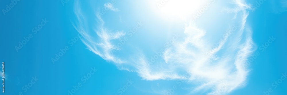Softly glowing blue sky with wispy white clouds against a clear background, misty atmosphere, soft focus, clouds Softly glowing blue sky with wispy white clouds against a clear background, misty atmosphere, soft focus, clouds