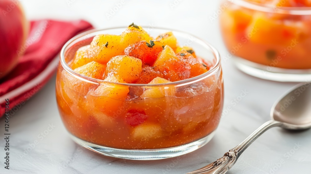 A spiced apple and apricot chutney, perfect as a savory accompaniment to roasted meats or cheeses. A spiced apple and apricot chutney, perfect as a savory accompaniment to roasted meats or cheeses.