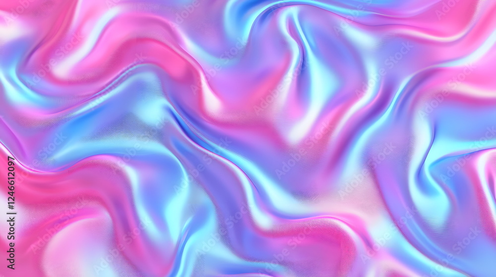Fototapeta premium Soft swirling abstract pattern with pastel pink and blue colors on a transparent background.
