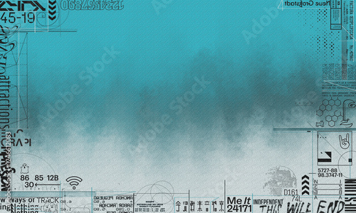 Abstract gradient color background with typography elements
