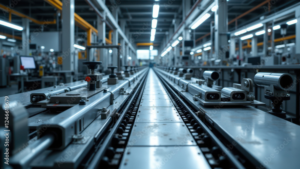 Industrial factory assembly line. Industrial factory assembly line.