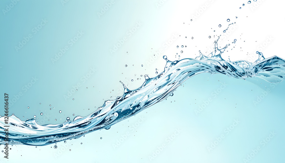 Dynamic blue water splash, droplet crown, clear liquid, for summer-themed visuals or refreshment concepts. Dynamic blue water splash, droplet crown, clear liquid, for summer-themed visuals or refreshment concepts.