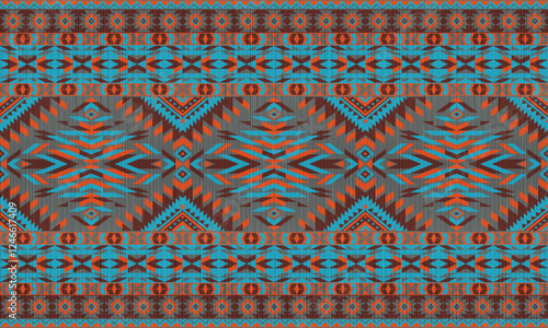 American tribal ethnic native pattern.Traditional Navajo,Aztec,Apache,Southwest and Mexican style fabric pattern.Abstract vector motif pattern.For fabric,clothing,blanket,carpet,woven,wrap,decoration.