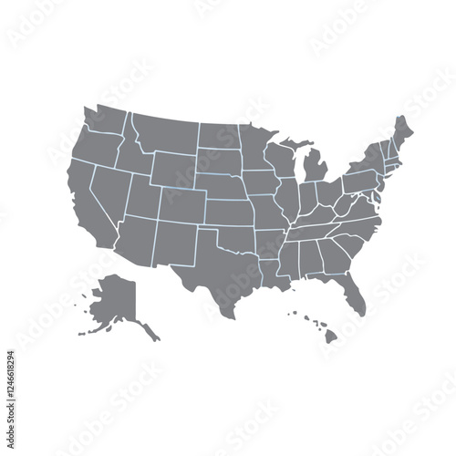 Regions of the United States of America, Monocrome Color